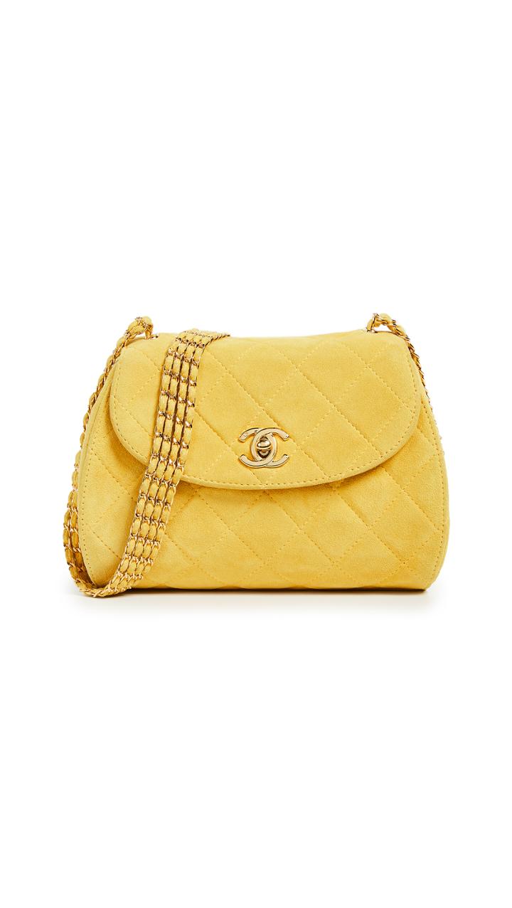 What Goes Around Comes Around Chanel Suede Shoulder Bag