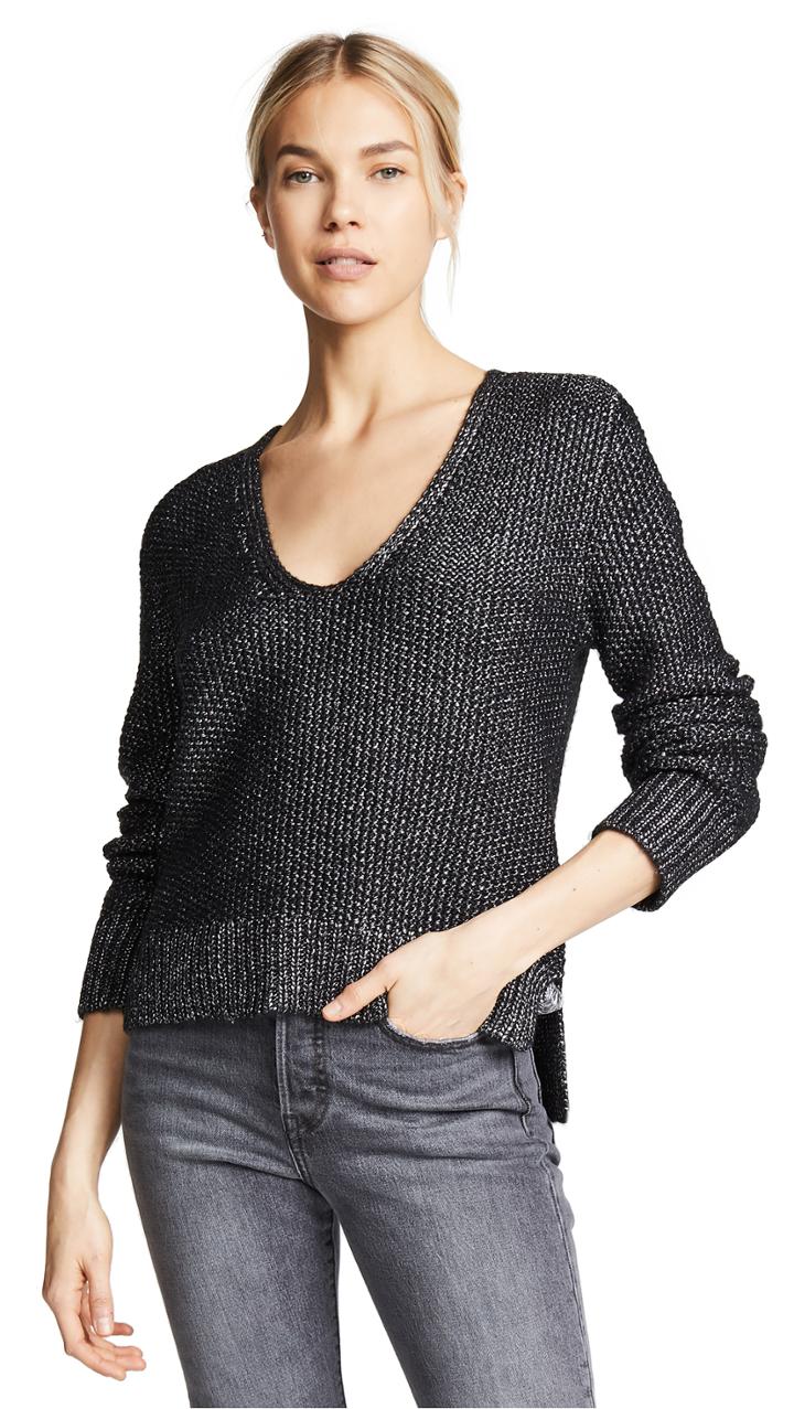 Bb Dakota Baby One More Time V Neck Sweater