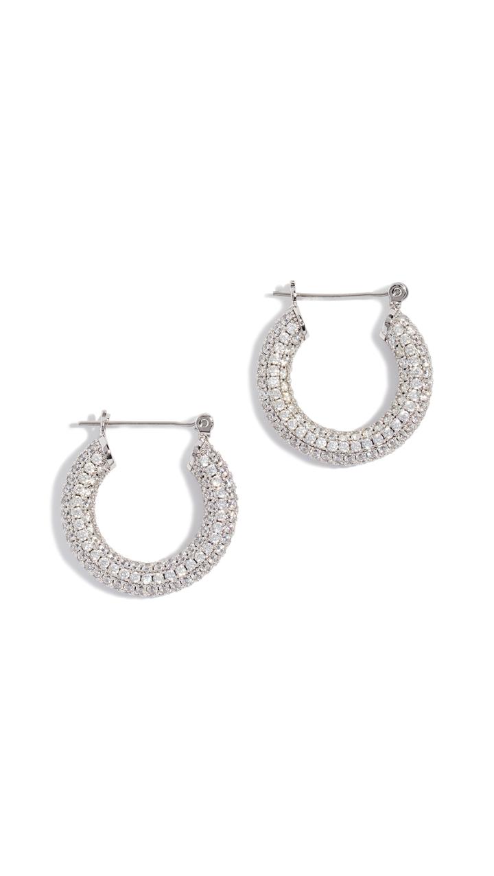Luv Aj Pave Baby Amalfi Hoop Earrings