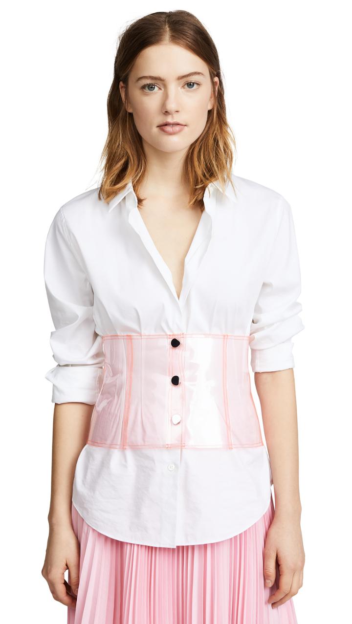Tibi Snap Pvc Corset