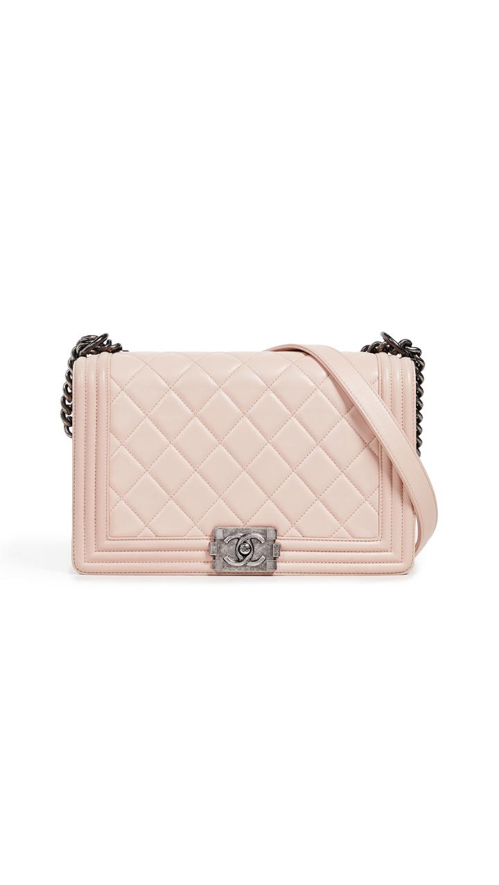 What Goes Around Comes Around Chanel Pink Lambskin Medium Boy Bag