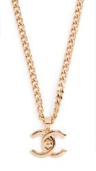 What Goes Around Comes Around Chanel Gold Turnlock Long Necklace