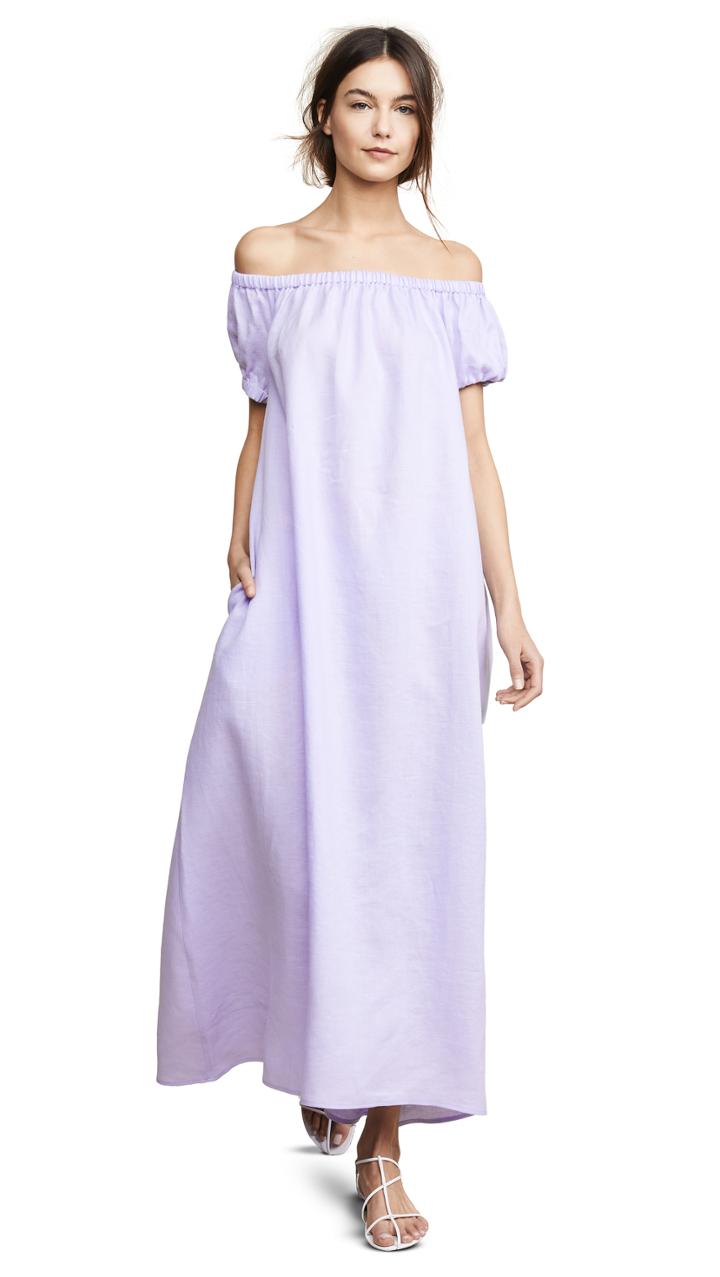 Jenny Park Serenity Off Shoulder Maxi Dress