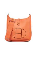 What Goes Around Comes Around Hermes Orange Clemence Evelyneiii Pm Bag
