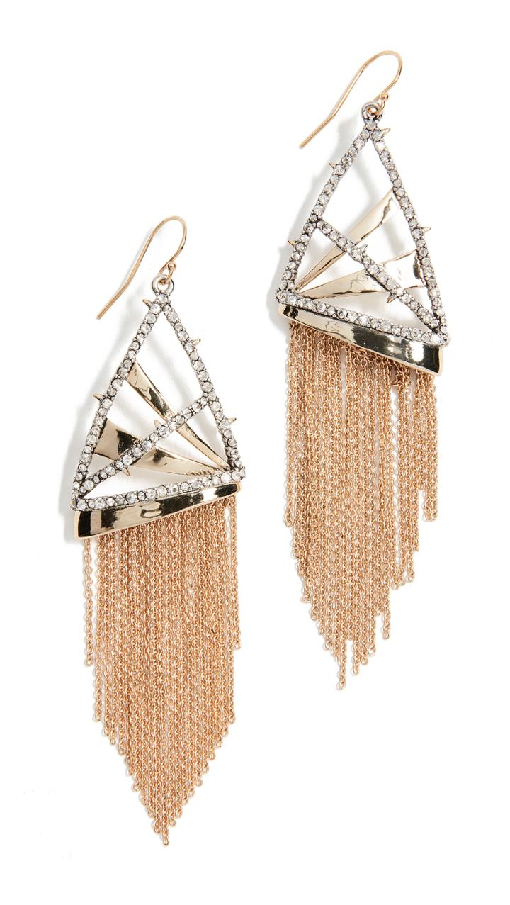 Alexis Bittar Chain Fringe Wire Earrings