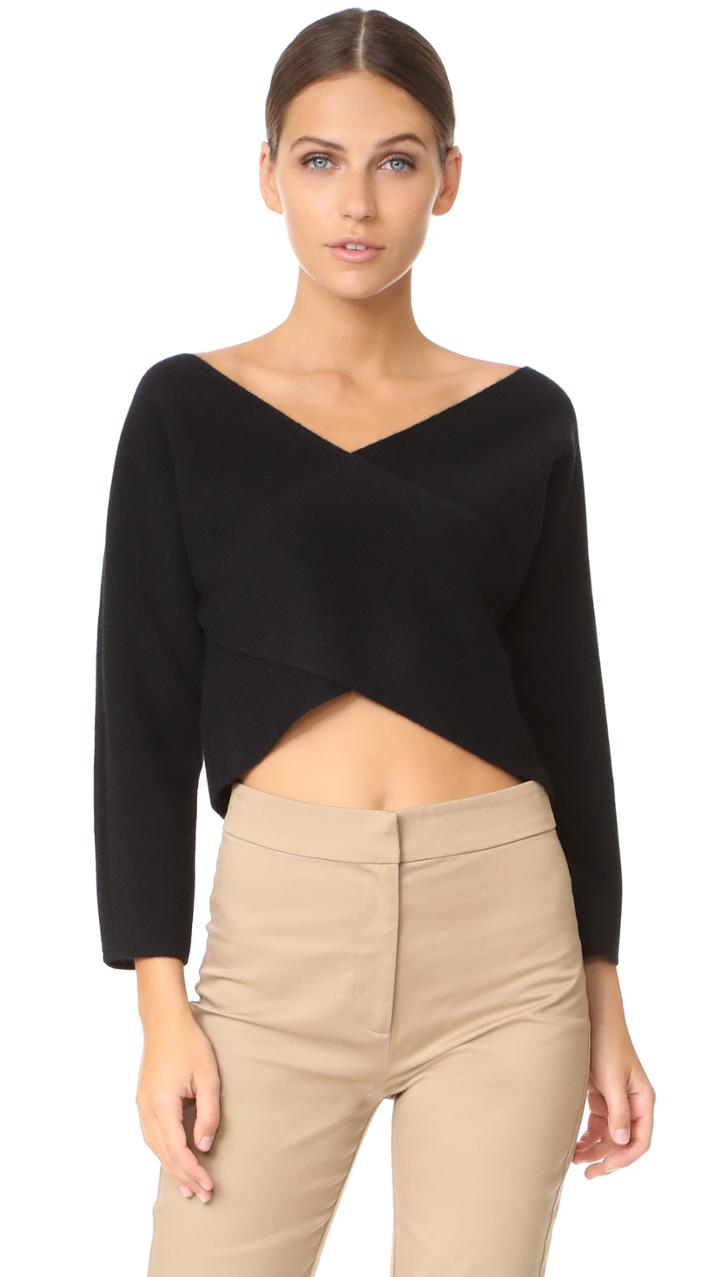 Diane Von Furstenberg Cashmere Wrap Crop Top