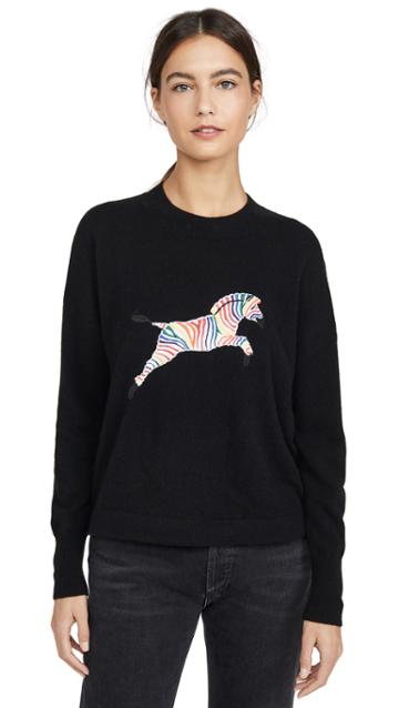 One By 27 Miles One By Elektra Zebra Cashmere Sweater