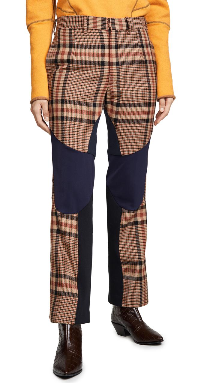 Toga Pulla Wool Check Biker Pants