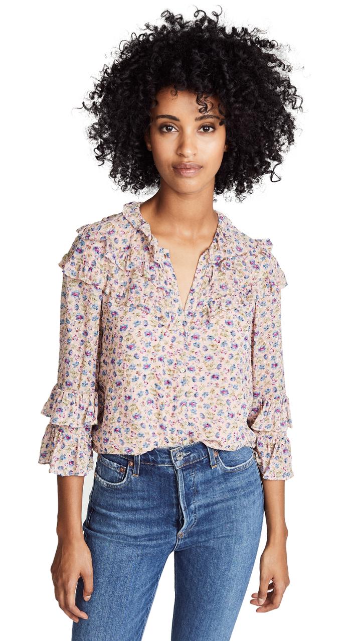 Rebecca Taylor Zelma Ruffle Top