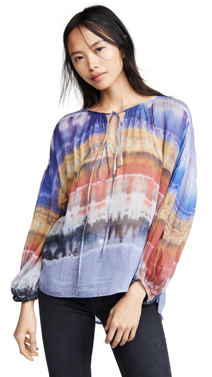 Raquel Allegra Shirred Blouse