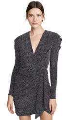 Jonathan Simkhai Glitter Jersey Deep V Mini Dress