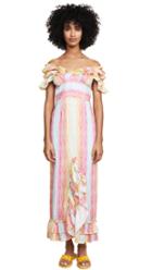 Gul Hurgel Off The Shoulder Stripe Dress