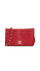 What Goes Around Comes Around Chanel Red Lizard Snap Small Bag
