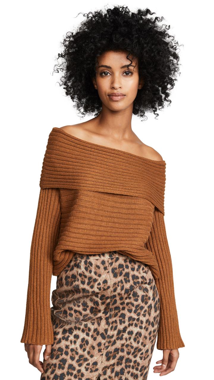 Line Dot Benigna Off Shoulder Sweater