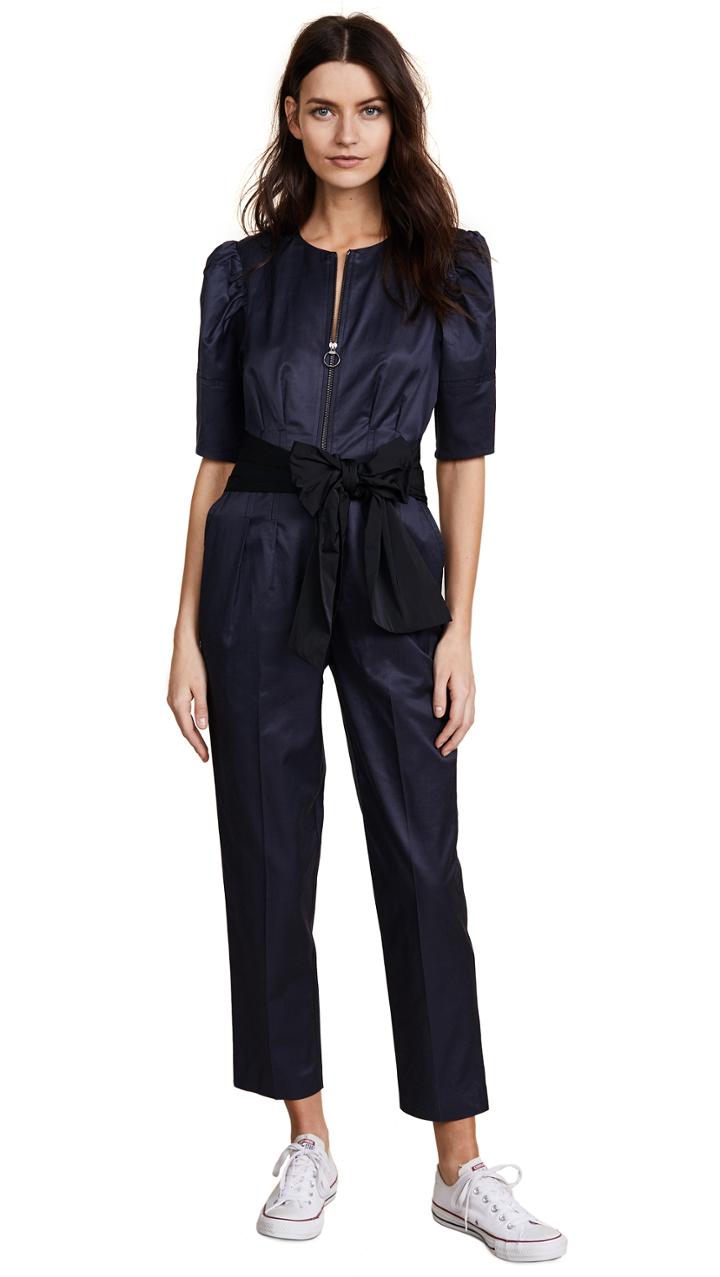 Rebecca Taylor Broken Sateen Jumpsuit