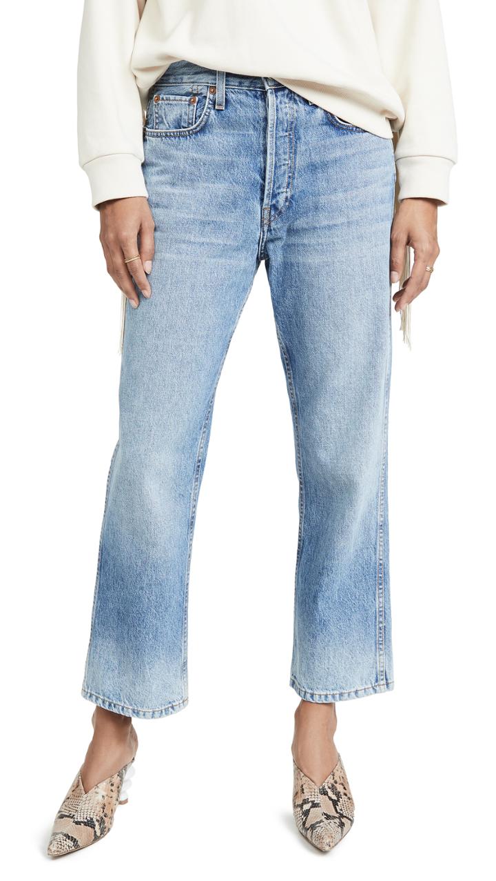 Re Done The 90 S Low Slung Crop Jeans