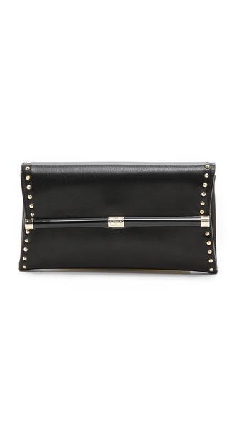 Diane Von Furstenberg 440 Envelope Studded Clutch - Black