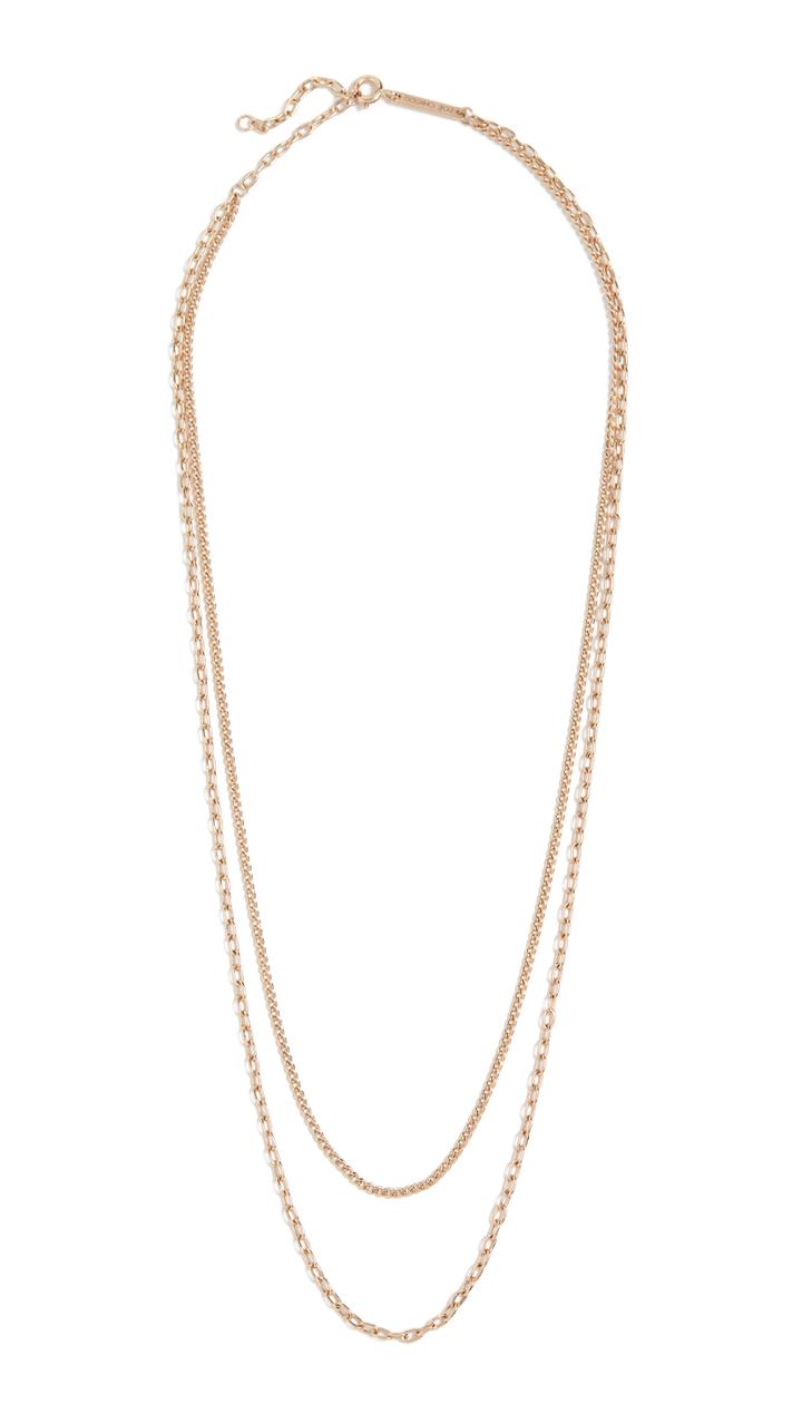 Zoe Chicco 14k Gold Double Chain Necklace