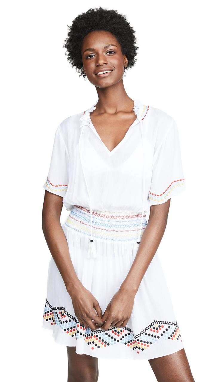 Shoshanna Multi Dot Embroidery Dress