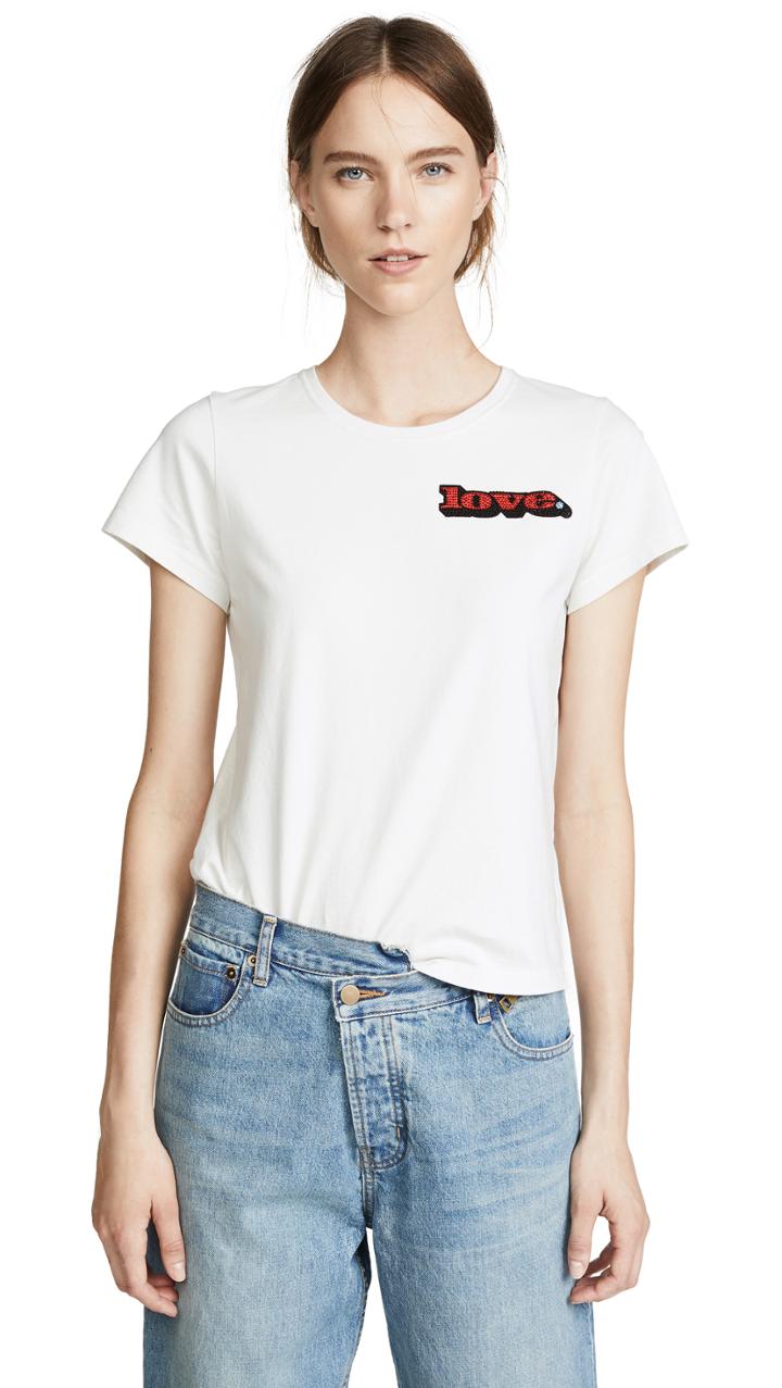 Marc Jacobs Love T Shirt With Crystals