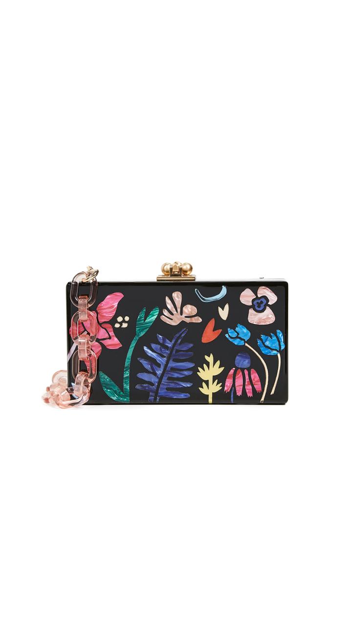 Edie Parker Garden Delight Jean Box Clutch