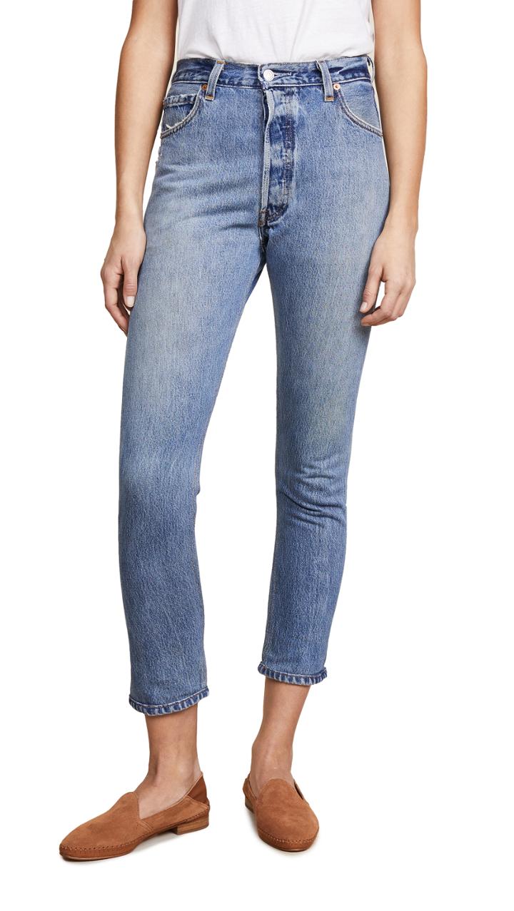 Re Done X Levi S High Rise Ankle Crop Jeans