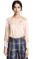 Rebecca Taylor Long Sleeve Silk Charm Top