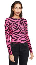 Alice Olivia Jeans Delaina Crew Neck Crop Top