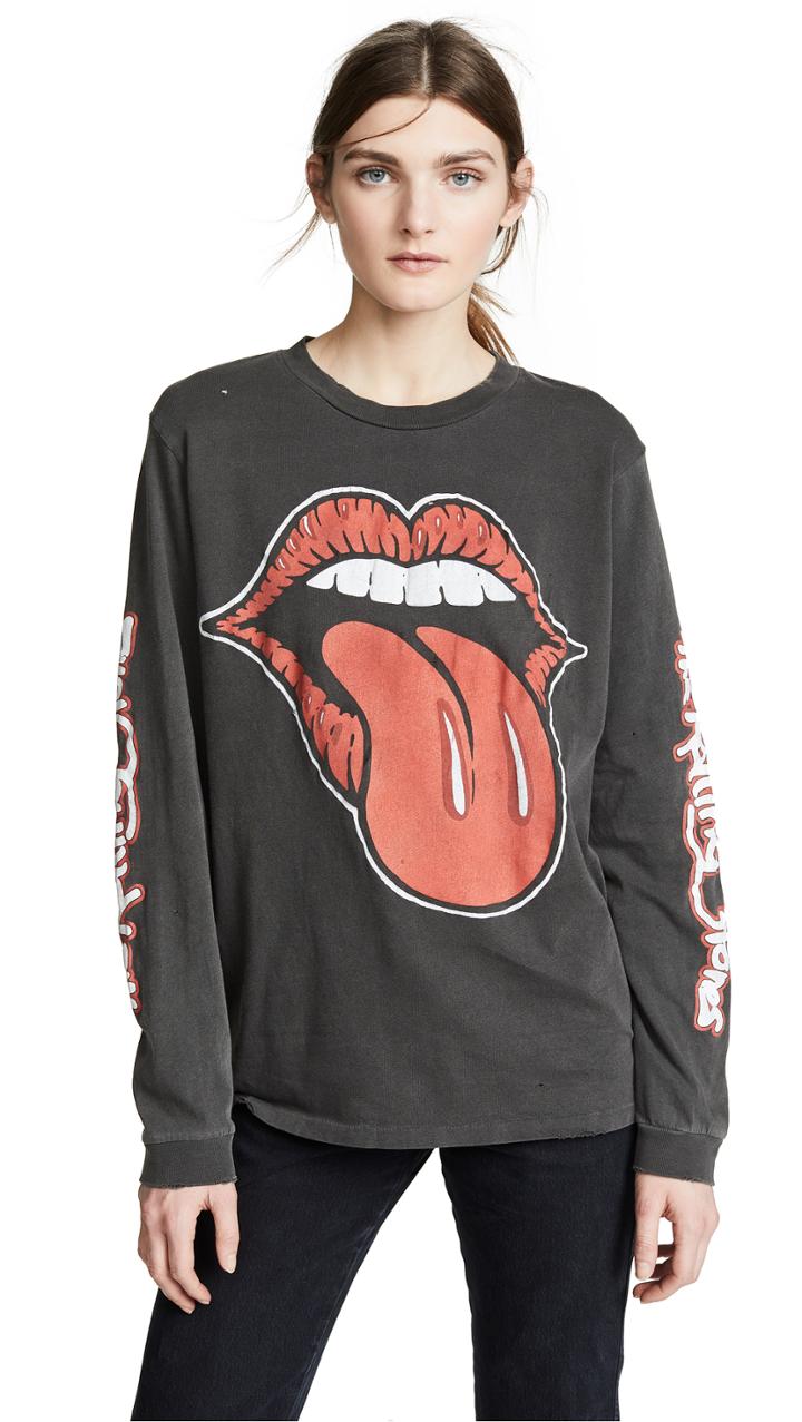 Madeworn Rock Rolling Stones Long Sleeve Tee