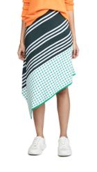 I Am Chen Mixed Print Asymmetrical Skirt