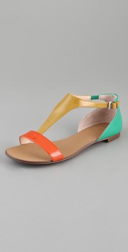 Boutique 9 Piraya Multicolor T Strap Sandals