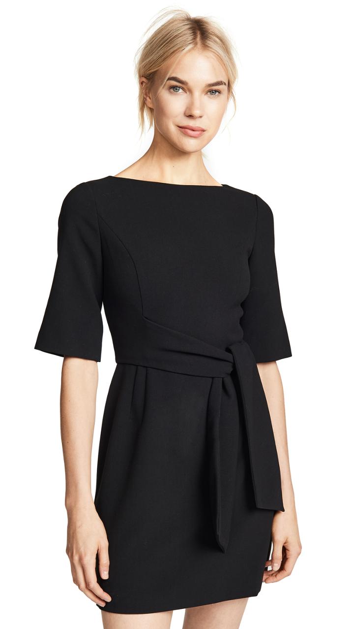 Alice Olivia Virgil Boatneck Wrap Dress