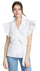 Ei8htdreams Cris Frill Sleeve Wrap Blouse