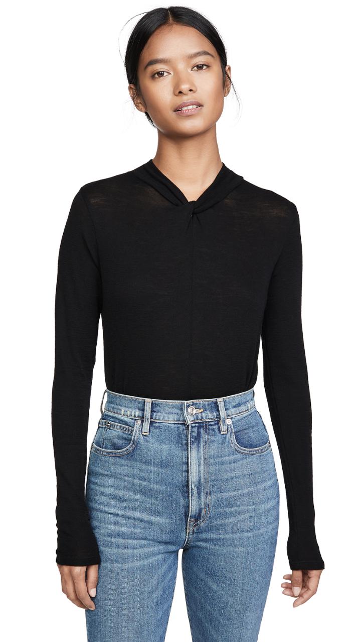 Vince Twisted Turtleneck Top