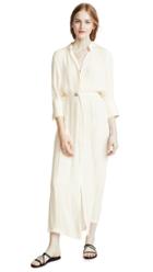 David Lerner 3 4 Sleeve Maxi Shirt Dress