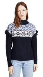 Autumn Cashmere Fair Isle Fringe Sweater