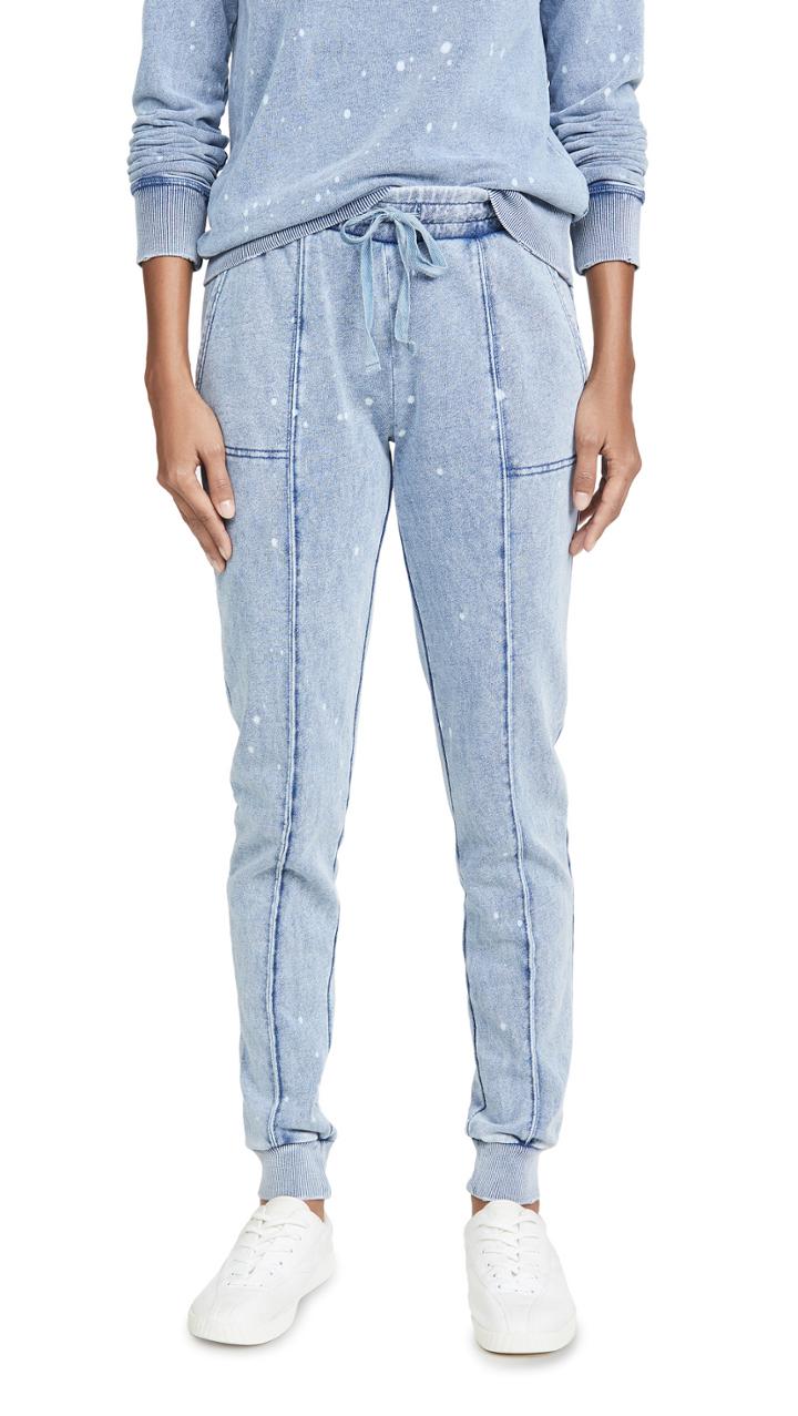 Z Supply The Knit Denim Bleach Joggers