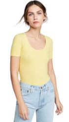 Joostricot Scoop Neck Solid Peachskin Tee