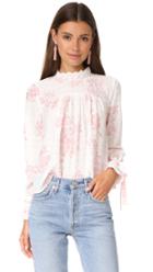 English Factory Top With Tie Detail Sleeves
