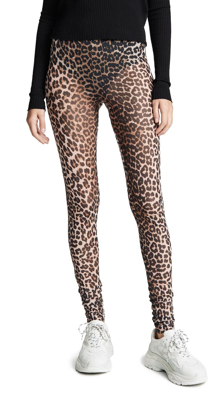 Ganni Printed Mesh Pants