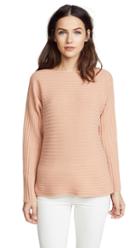 Vince Ruched Split Neck Blouse