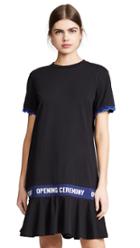 Opening Ceremony Scallop Elastic Logo T Shirt Dress