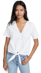 Madewell Tie Front Button Down Top