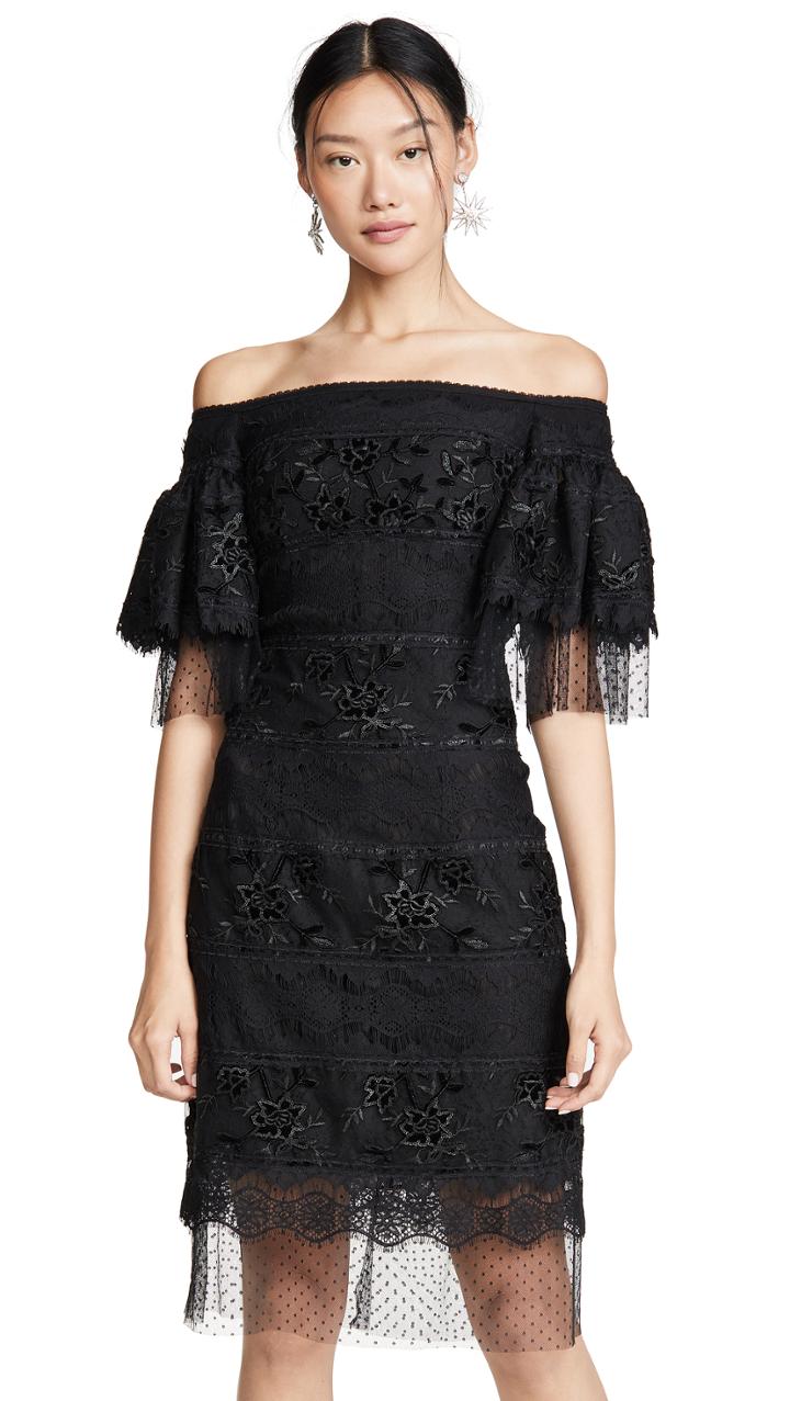 Costarellos Off Shoulder Sheath Dress