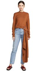 Monse Asymmetric Pin Crew Neck