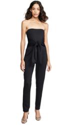 Susana Monaco Strapless Tie Waist Jumpsuit
