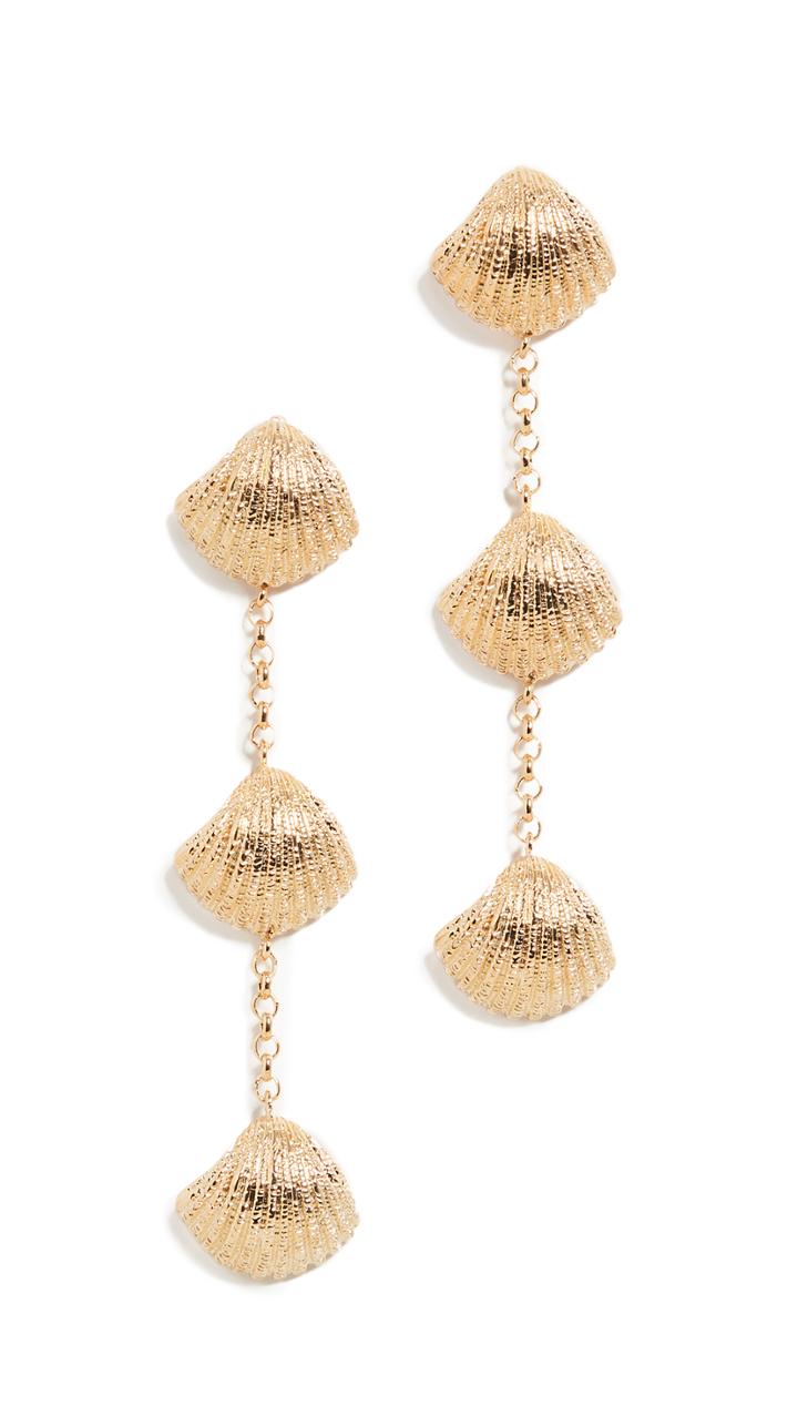 Aurelie Bidermann Long Shell Earrings