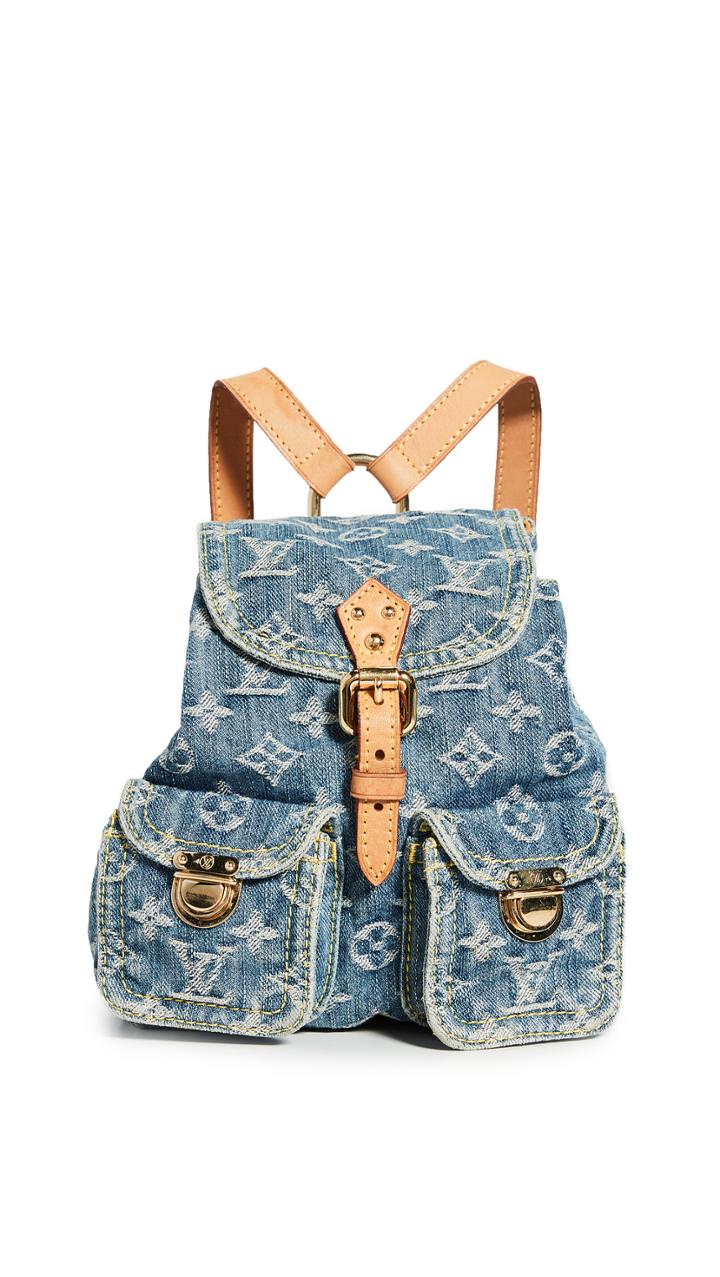 What Goes Around Comes Around Louis Vuitton Blue Denim Sac A Dos
