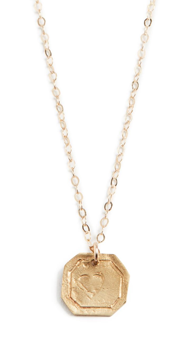Maison Monik Heart Plate Necklace