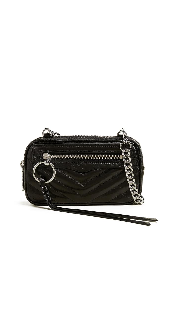 Rebecca Minkoff Chevron Double Zip Crossbody Bag